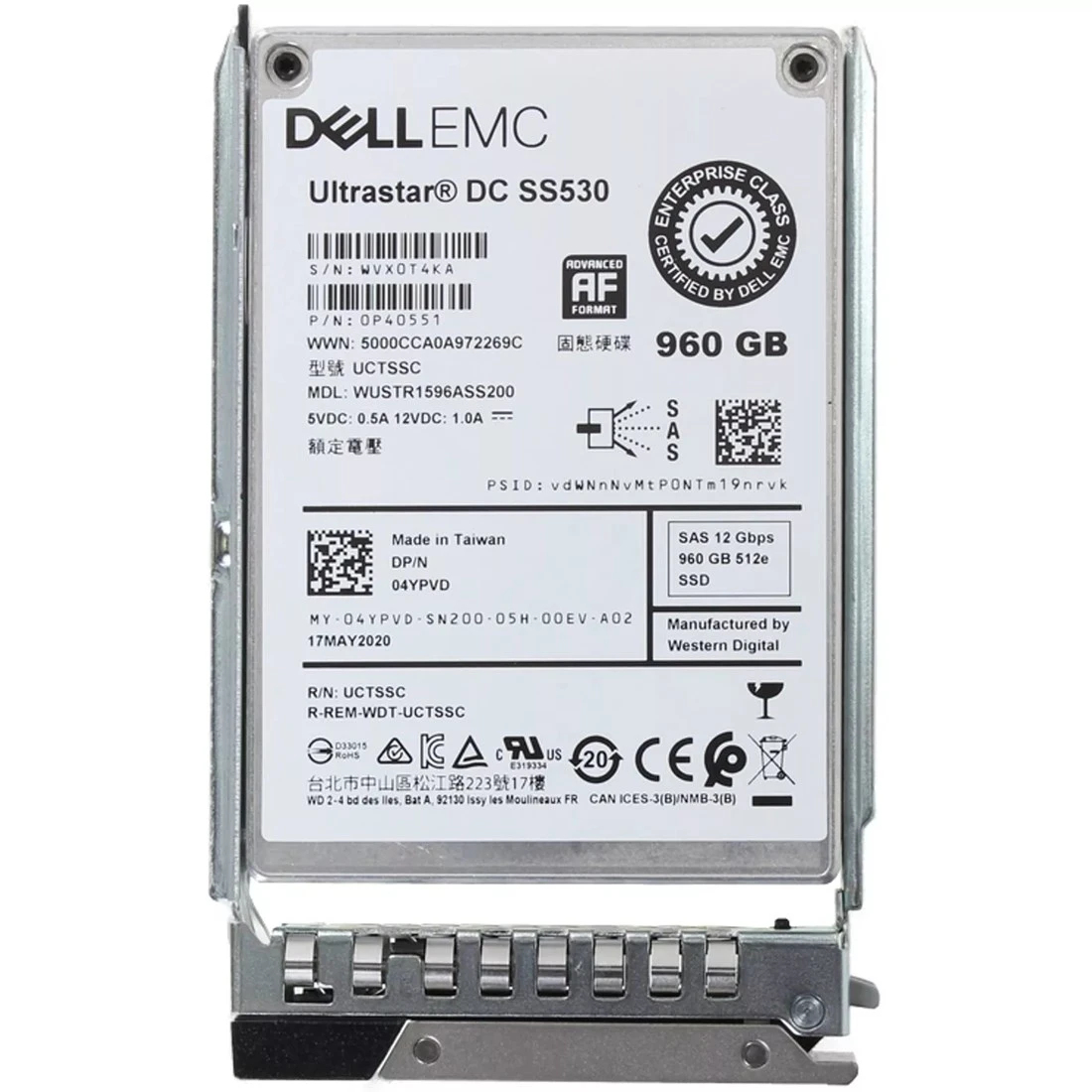 Dell 04YPVD/4YPVD 960GB TLC SAS 12Gb/s 2.5-Inch SSD