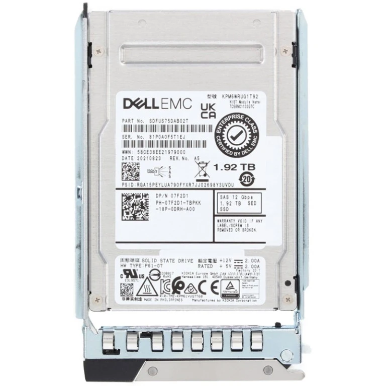 Dell 07F2D1/7F2D1 1.92TB TLC SAS 12Gb/s 2.5-Inch SSD